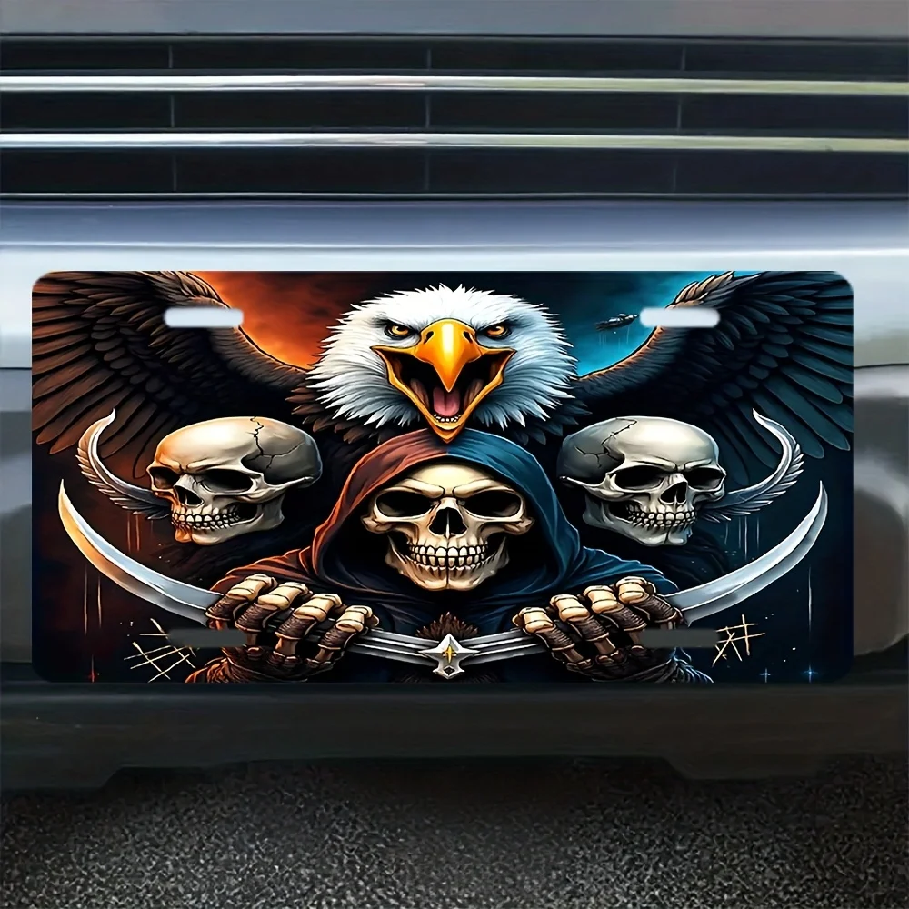 2D 1pc 6*12 Inches (15*30cm) Matte Aluminum License Plate, Fun Novelty License Plate for Car, Truck, Home, Garage, Bar - Indoor/