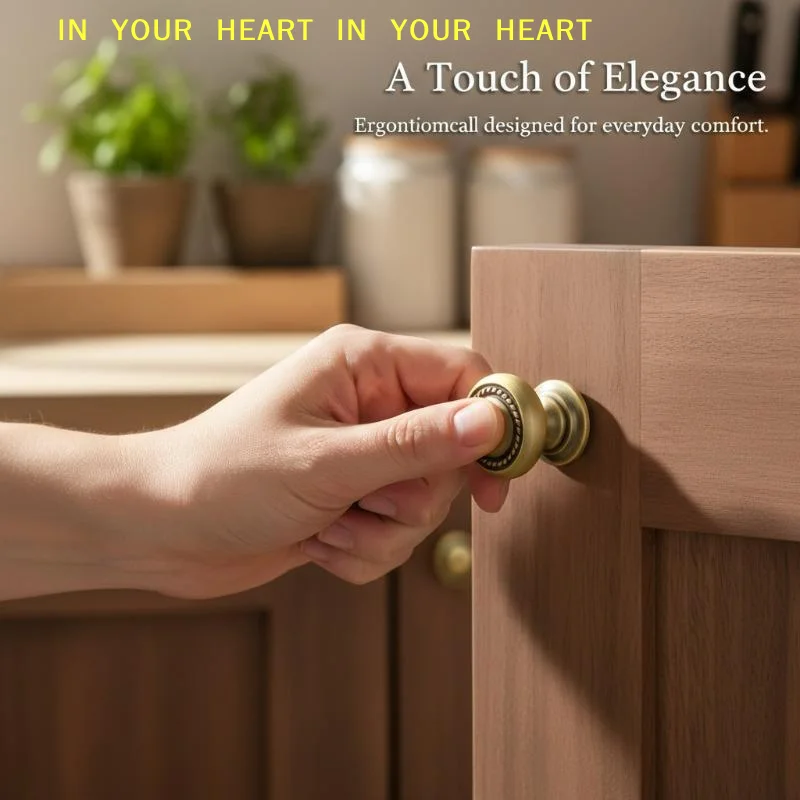 【X】Brass Furniture Handles French Vintage Design High Quality Cabinet Knobs Cabinet Drawers Handle Knob