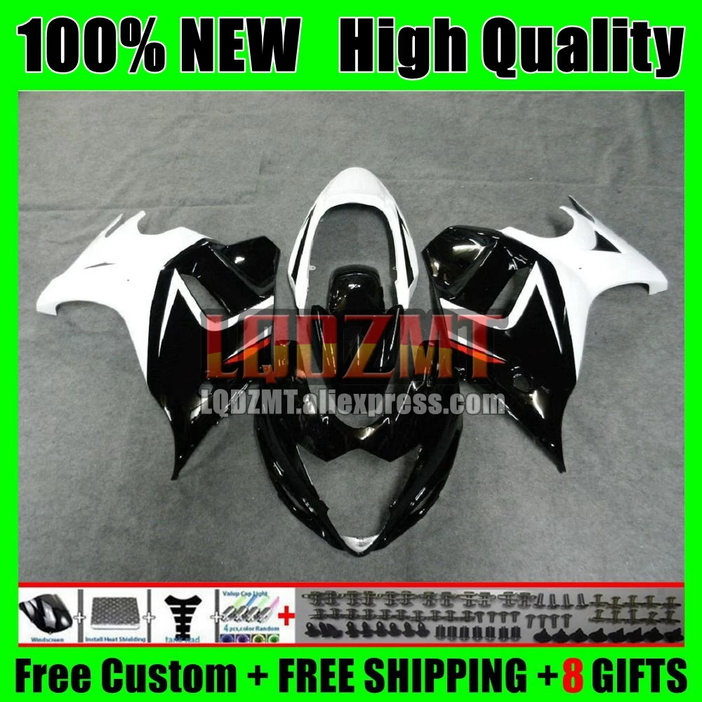 Body For SUZUKI KATANA GSXF 650 GSX650F 08 09 10 11 2012 White black 2013 2014 21No.12 GSXF650 2008 2009 2011 12 13 14 Fairing