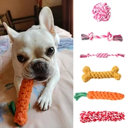 Puppy Dog Chew Toys Ropes Bite-resistant Molar Stick for Small Dogs Chihuahua French Bulldog Cleaning Teeth Toy Pet Accessories