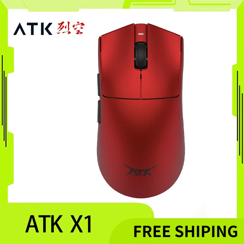 

ATK Blazing Sky X1 Ultimate Dual Mode Mouse Wireless Ultra-Lightweight Ergonomic PC Esports Laptop Gaming Mice PC Accessories