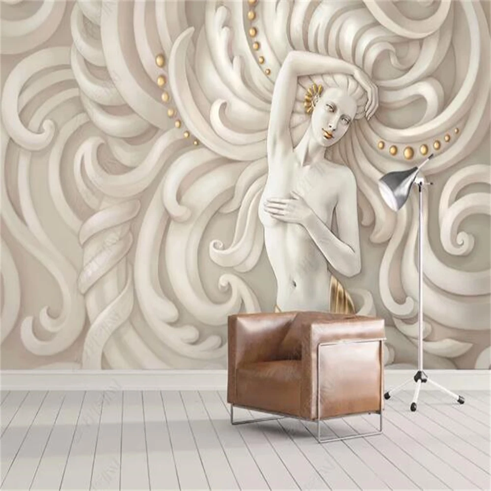 

Рельефная скульптура на заказ, красота, женские фрески, обои, роскошный фон для гостиной, рельефная красота, настенный домашний декор, живопись