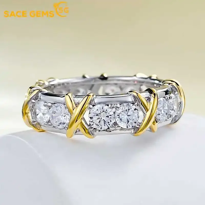 

SACE GEMS New Luxury 100% 925 Sterling Silver 5A Zircon Gemstone Rings for Women Engagement Cocktail Party Fine Jewelry Gift