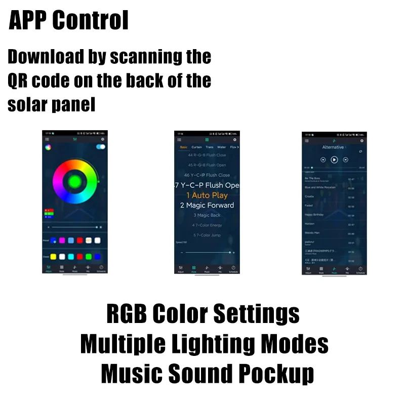 3000K/RGB الشمسية مصباح ليد في الهواء الطلق الأضواء الشمسية الشمسية مصباح حديقة في الهواء الطلق IP65 مقاوم للماء الطاقة الشمسية ضوء الجدار الخفيفة