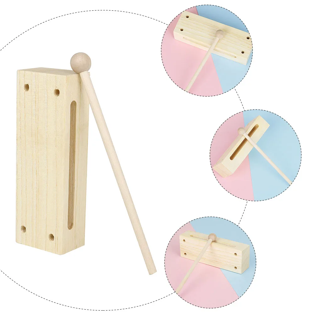 

1 Set Wooden Kids Rhythm Blocks Double Tone Percussion Musical Instrument High Quality
