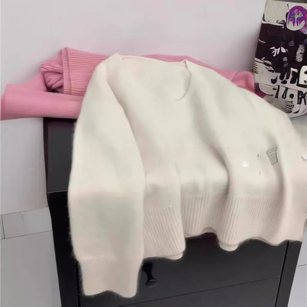 

Женский трикотаж с v-образным вырезом, пуловер с длинными рукавами, свободный утягивающий топ в ленивом стиле, осень-зима