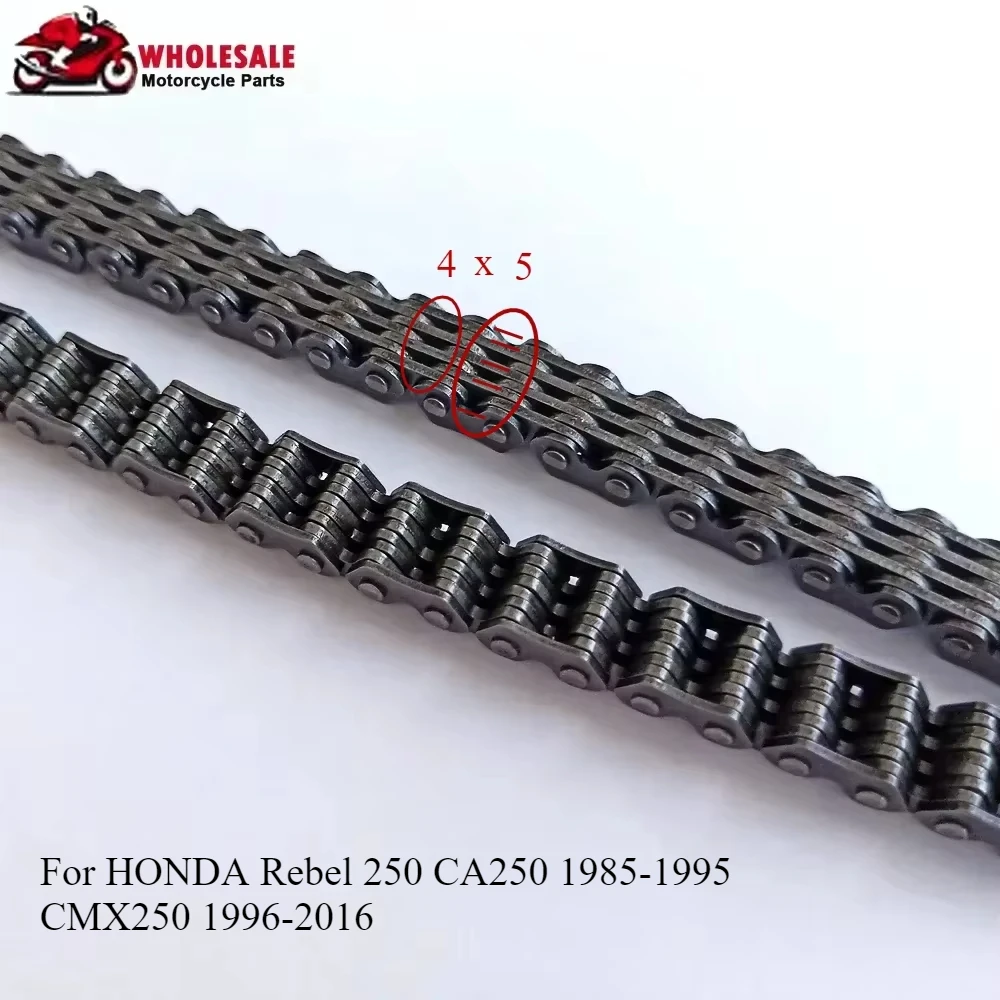 4x5 4*5 98L 98 Link Motorcycle Cam Camshaft Engine Timing Chain for HONDA CA250 CA Rebel 250 1985-1995 CMX250 CMX 250 1996-2016