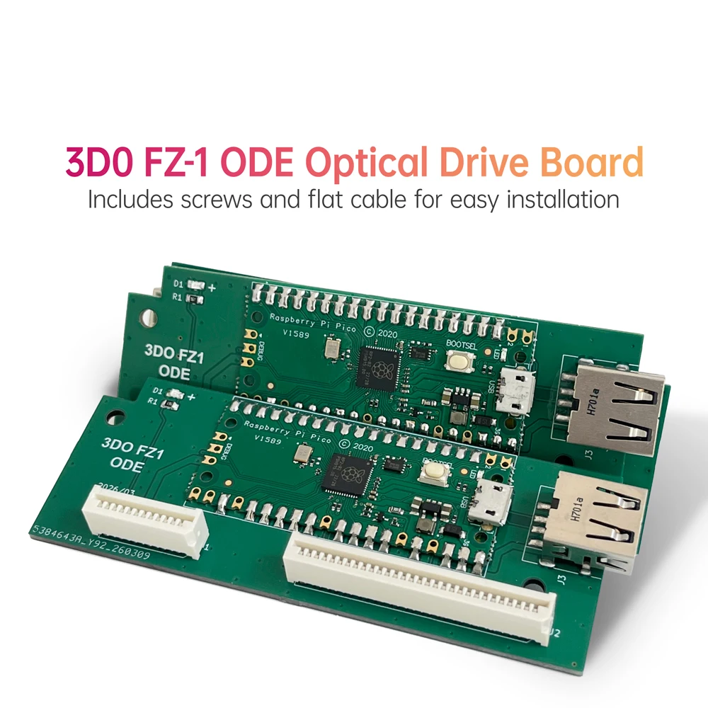 3do-fz1-ode-optical-drive-emulator-usb-mod-includes-screws-and-cable-simple-installation-multi-disc-game-support-nvram-backup