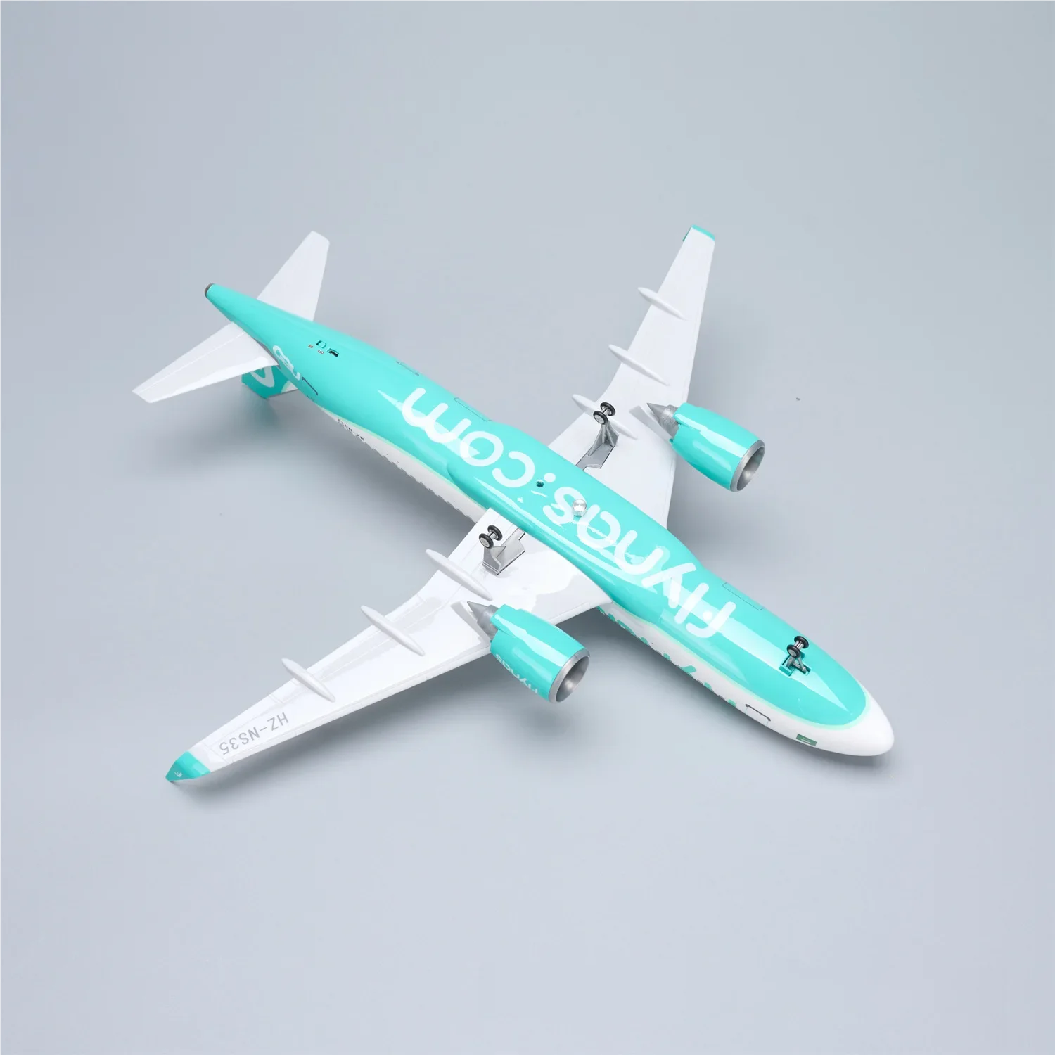 1:80 Scale 47cm Saudi Flynas A320neo Aircraft Model Resin Diecast Airplanes With Landing Gear Static Display Aviation Souvenir
