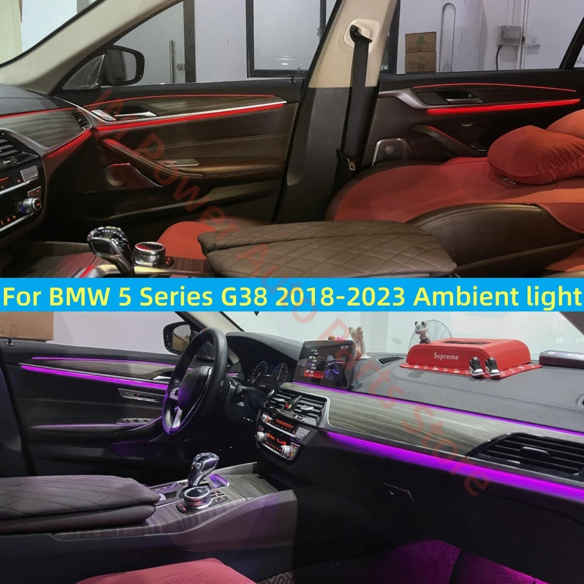 For BMW 5 series G38 2018-2023 LED Ambient light Atmosphere Lamp Car interior lighting upgrade Car accessories Screen control