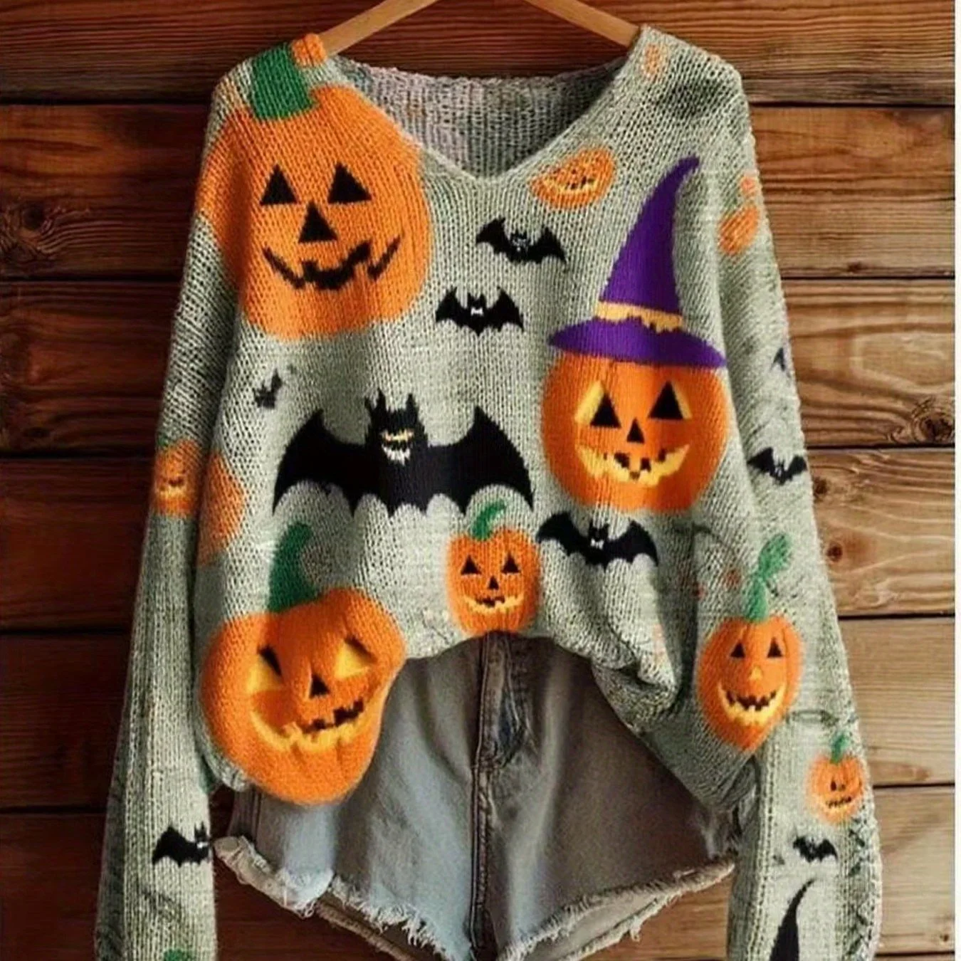

Autumn Winter Knitted sweaters Halloween Vintage Fashion Lightweight Sweater Casual Streetwear jumpers for girls y2k Tops