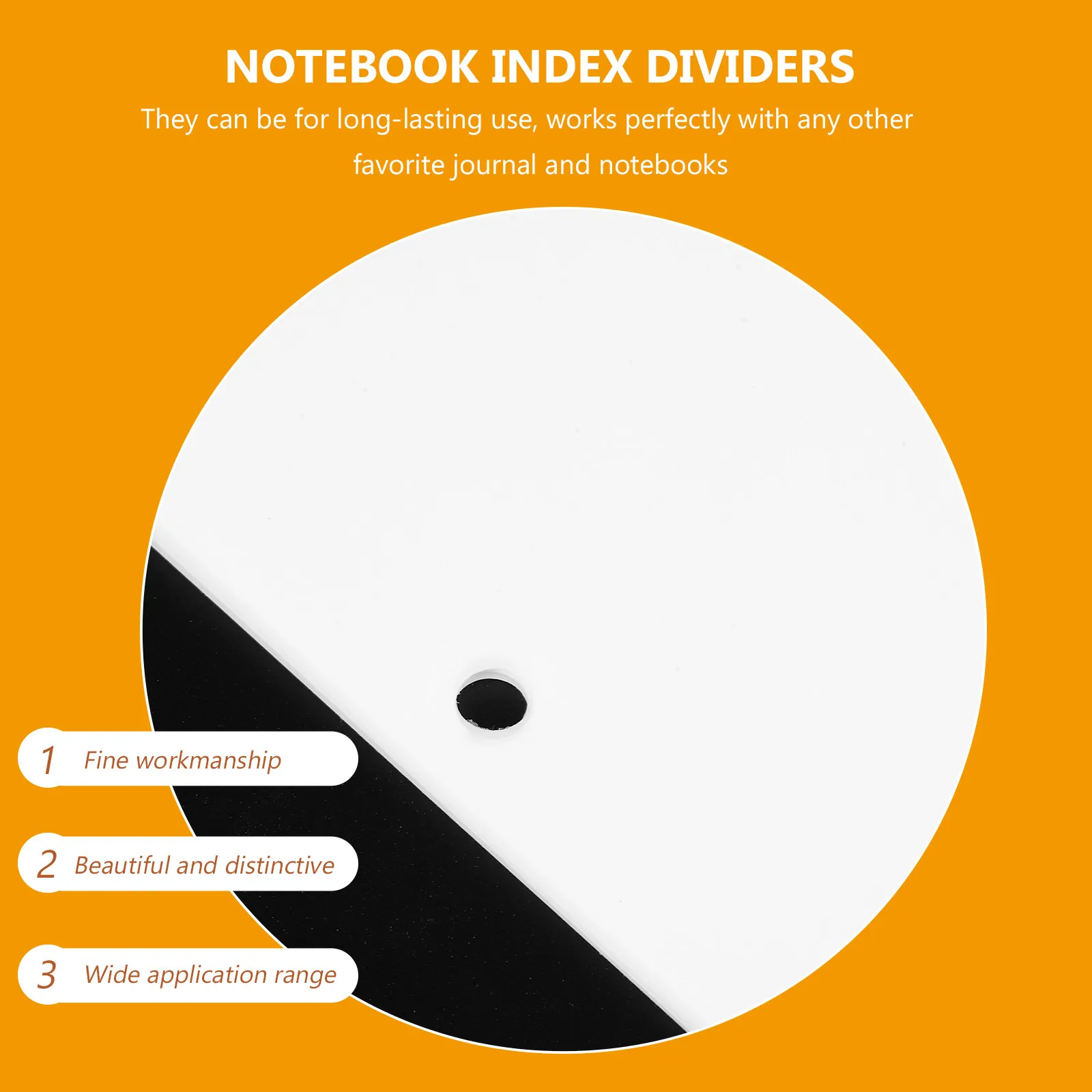 Plastic Binder Index Dividers 8 Sheets Notebook Tabs for Journals Reports Presentations and Files
