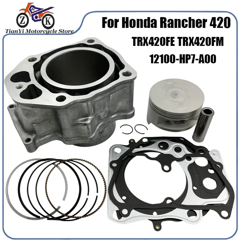 

Комплект поршневых пальцев цилиндра мотоцикла 86,5 мм для Honda TRX420 TRX420FE TRX420TM 420cc 4T, замена детали двигателя ATV 12100-HP7-A00