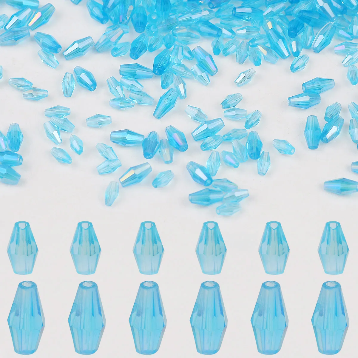 Österreichische Kristallglas Lose Perlen 3x6/4x8mm100pcs Doppel Kegel Lange Doppelkegel AB Farbe für Schmuck Machen DIY Armband Zubehör