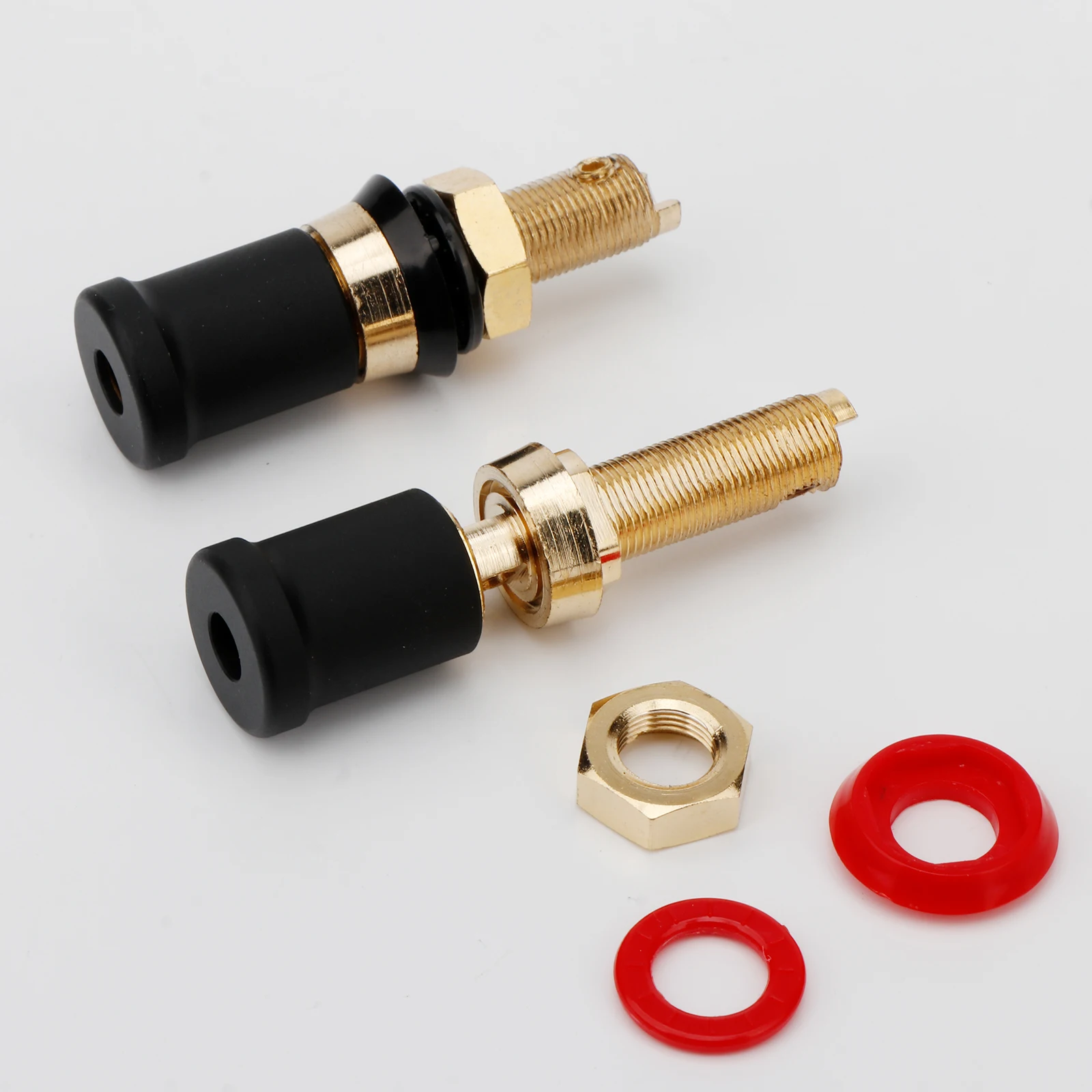 HIFI-Lautsprecher-Binding Post, kein Löten, vernickeltes Horn-Terminal, Audio-Verstärker-Buchse, vergoldeter HiFi-Klemmenblock – Detail 7