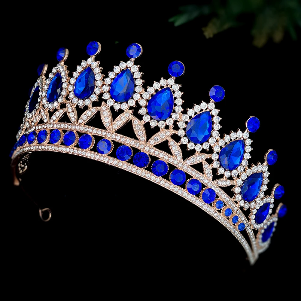 

1Set Wedding Dress Accessories Rhinestone Crown Necklace Earrings Party Jewelry Set for Bride Prom Anniversary Birthday Gift