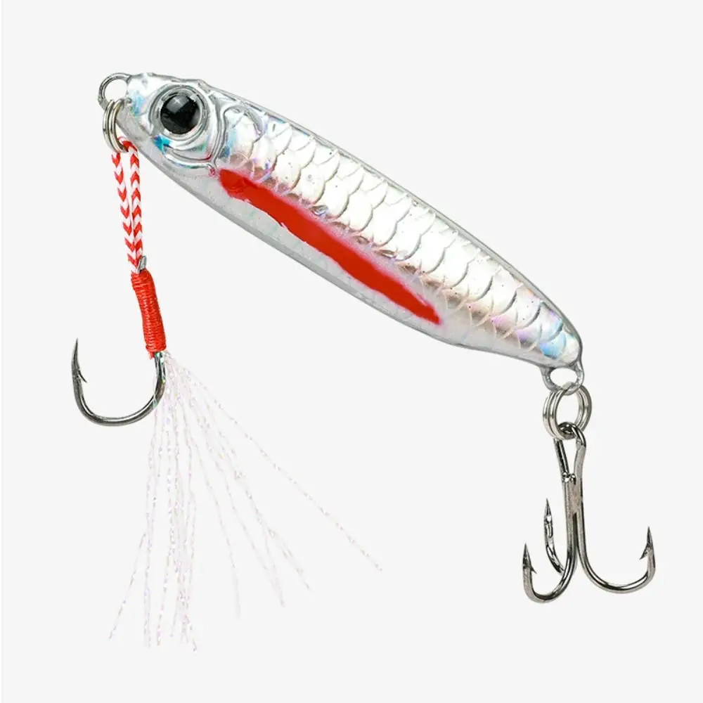 

New Iron Fishing Lure Red Green 7g 10g Metal Jig Lure Electroplated Fishing Tackle