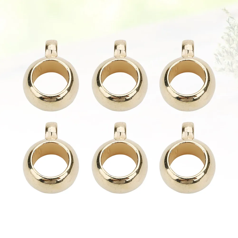 100Pcs Unique Shape Pendant Charms for DIY Jewelry Making Big Hole Beads Necklace Keychain Accessories 5Mm 8Mm Gold Eye Catching