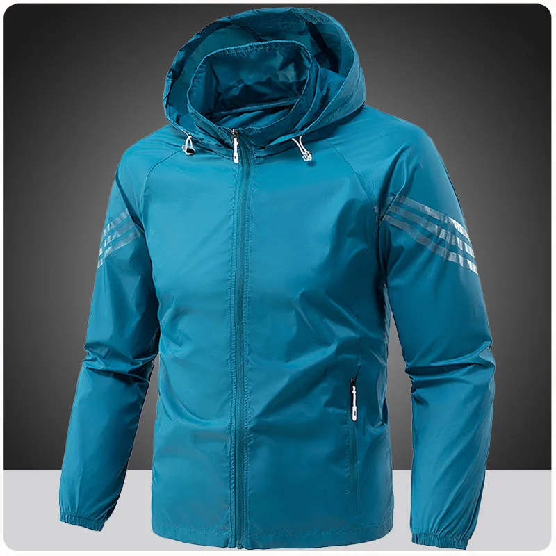 

Summer Running Jackets Men Outdoor Quick Dry Sun-Protective Coats Men Sports Cycling Hiking Fishing Camping Jackets Men Clothing
