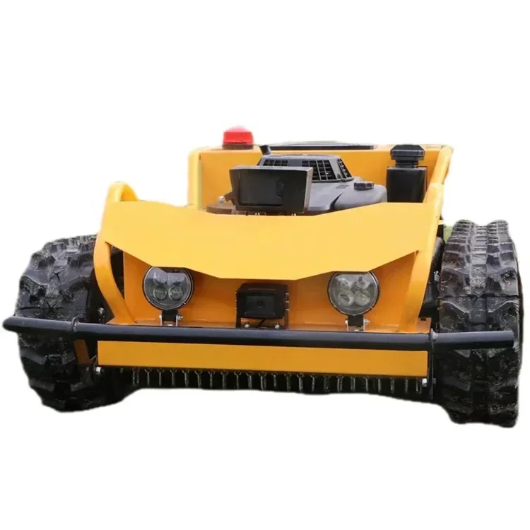 China Rubber crawler Gasoline Self Propelled Garden robot 6.5hp  Grass Cutting Machine ride on lawn mower