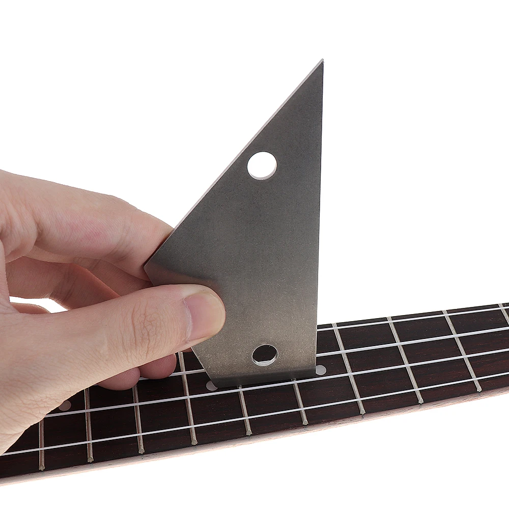 4 IN 1 Stainless Steel Guitar Frets Leveling Tool Luthiers Fret Finder Rocker Neck Fingerboard Measure Ruler Guitar Accessories
