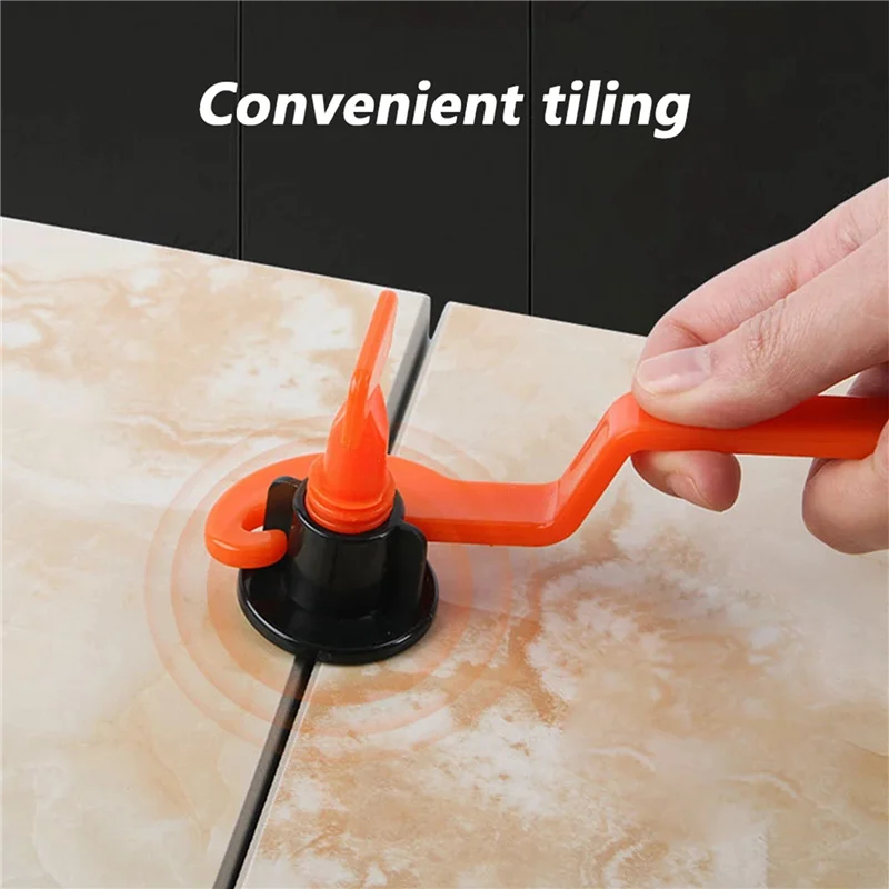 ABMR-453 Pcs Flat  Level Wedges Tile Spacers Reusable Flooring Wall Tile Leveling System Leveler Locator Spacers Plier