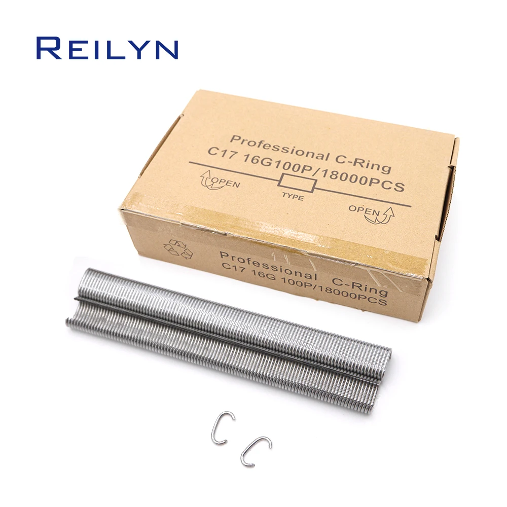 

10000pcs C-type Nails Galvanized C17/C24 C-ring Nail SC7E/SC760C Nail Gun Nail for Fastening Pet Cage Chicken Bird Wire Fence