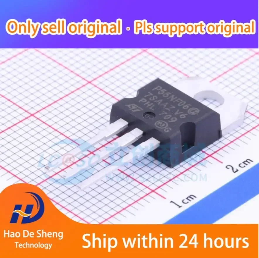 10-pCs-lote-stp55nf06-to-220-novo-original-em-estoque