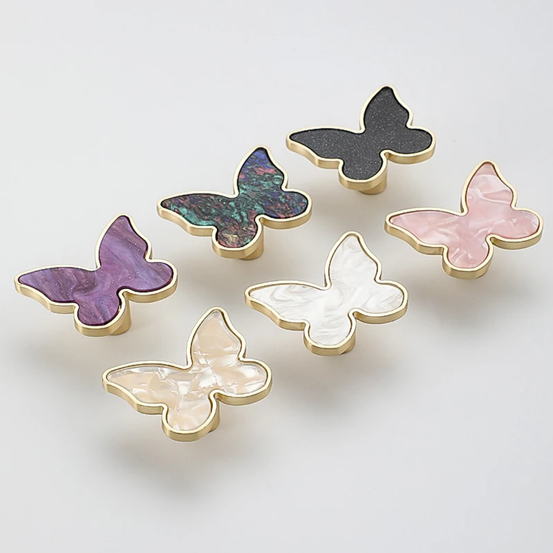 Handles Drawer Cabinet Furniture Kitchen Handles For Cabinet Knob Door Drawer Furniture Knob Butterfly Shape Handle【Homeclub】