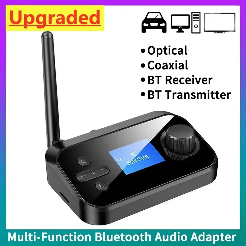 Bluetooth Audio Transmitter Receiver 3.5mm AUX Optical Coaxial Stereo Wireless Adapter DAC Converter For TV PC Car Kit Headphone