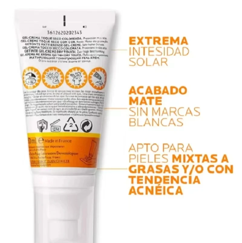 Anthelios Sunscreen SPF50+ Anti-Shine Gel-Creme Sunscreen Sun Protection Cream Sunblock Sunscreen 50ML