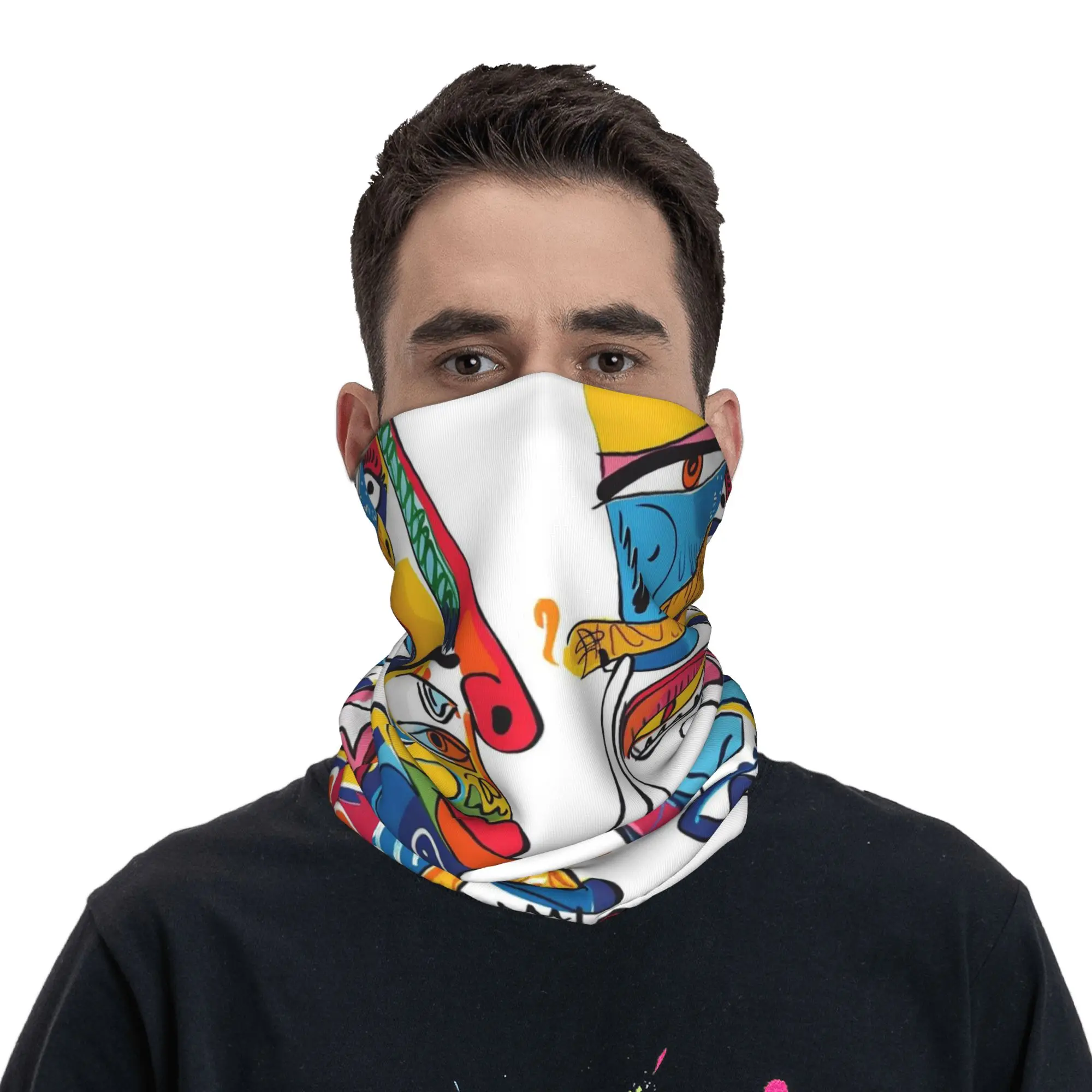 

Бандана-маска с принтом Пабло Пикассо, дышащий шарф для велоспорта, унисекс, для взрослых