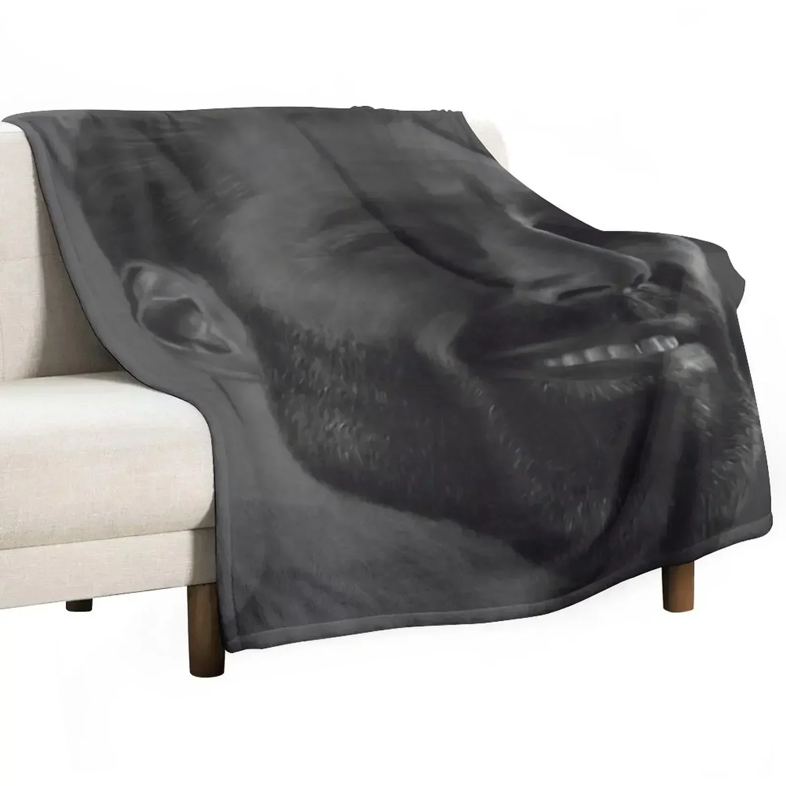 

GigaChad XL in oil Throw Blanket for winter cosplay anime Blankets