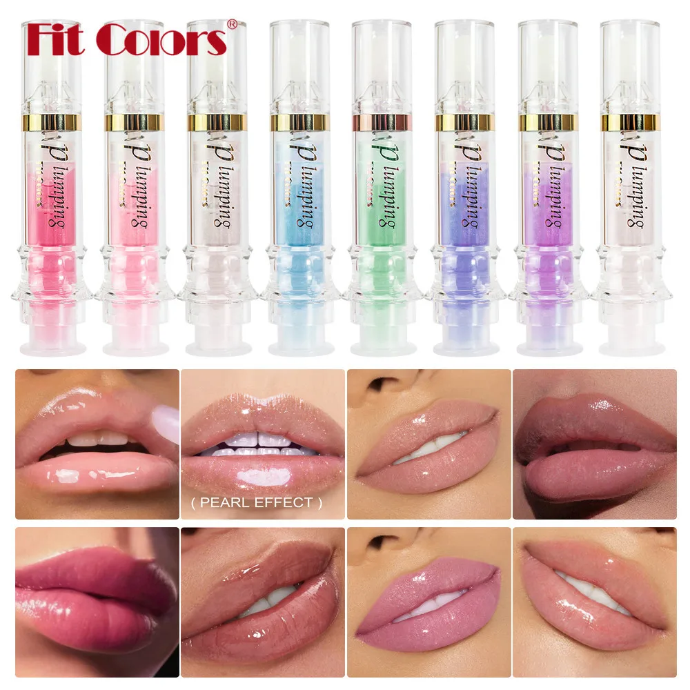 Fit Colors muti-color Needle lip temperature change Lip gloss Mirror moisturizing lip glaze Fade lip pattern Pearl transparent