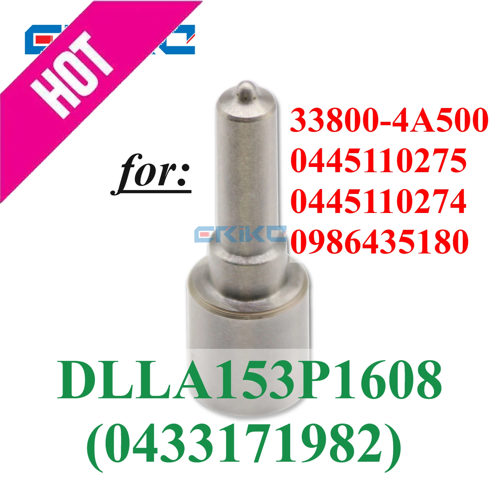 

DLLA153P1608 (0433171982) Common Rail Spray Nozzle For HYUNDAI And KIA 33800-4A500 Injector 0445110275 0445110274 0986435180