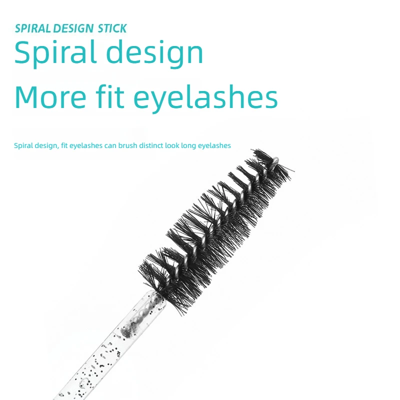 Brosse à cils jetable 50 pièces, baguettes de brosse à Mascara, Kits d'applicateurs de maquillage pour Extension de cils et sourcils avec boîte de conteneur