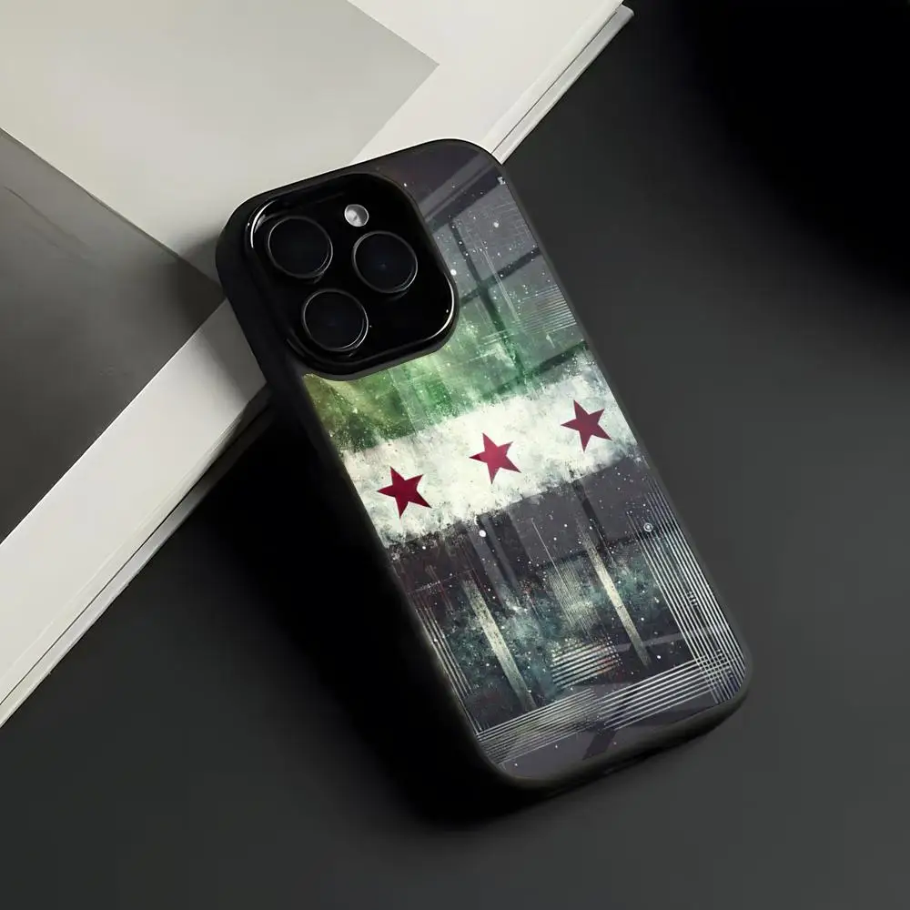 Syrian Arab Republic Syria Phone Case For IPhone 18 Pro Max 17 16 15 14 13 11 Pro Max Plus Glass Phone Case view 4