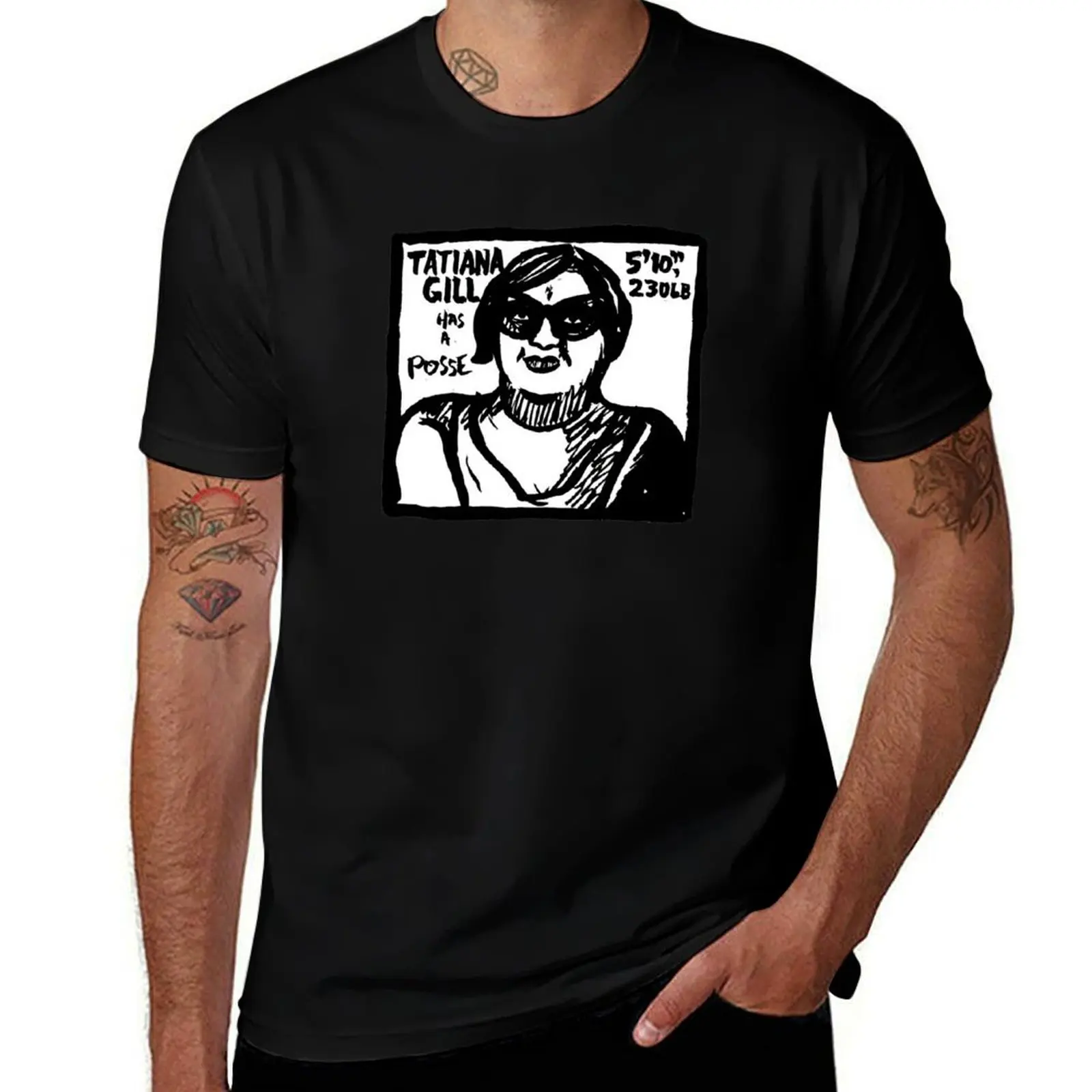 Tatiana Gill Has a Posse T-Shirt Large Size Basic Casual T-Shirt