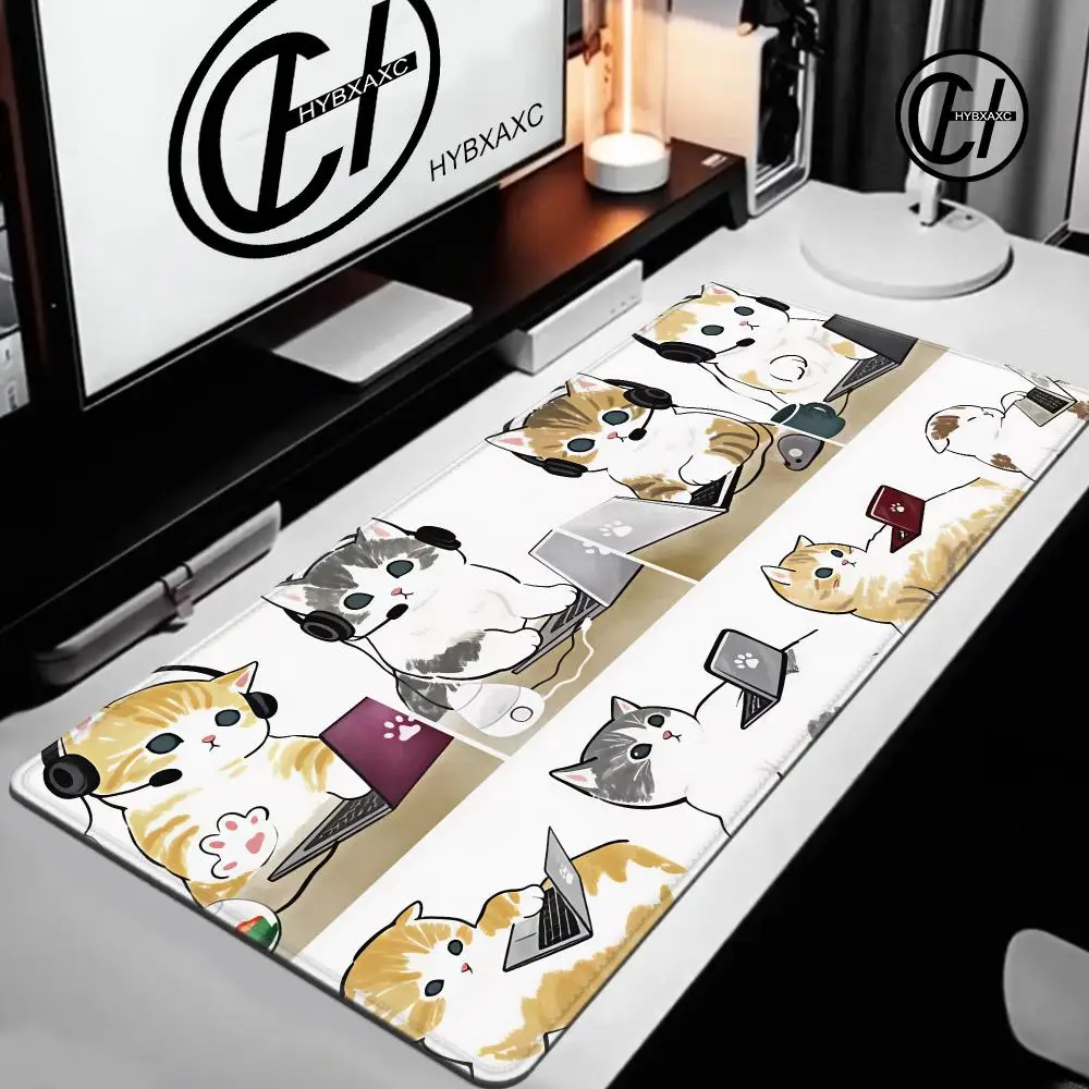 Mofusand Cute For PC Large MousePads Desk Gaming Mouse Pad Stitched Edges Base Extended