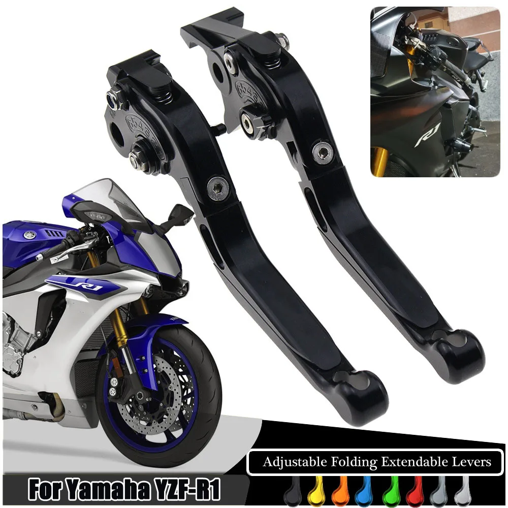 

Для мотоциклов Yamaha YZF-R1 R1M R1S 2015-2022: Стильные регулируемые складные тормозные и сцепные рычаги с ЧПУ