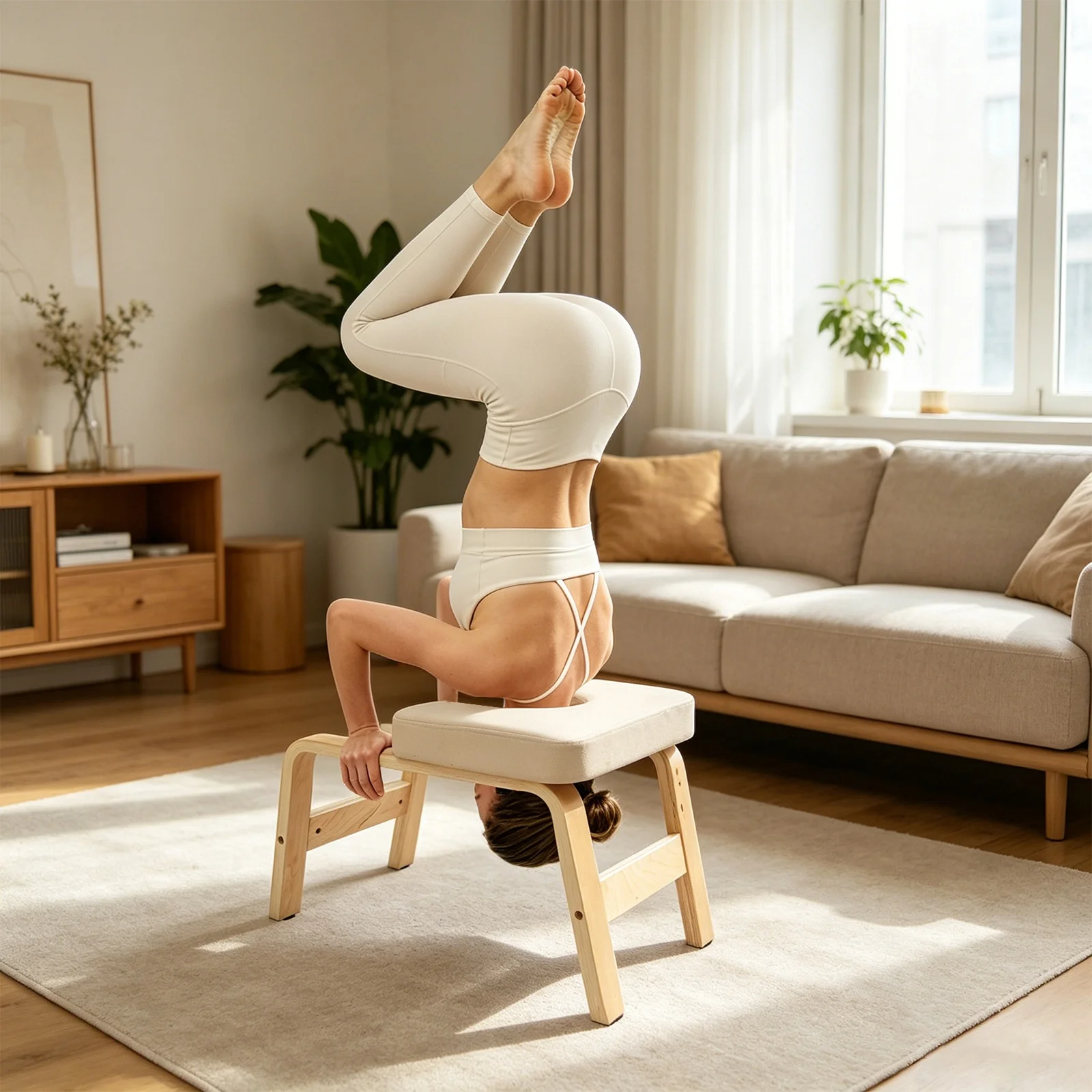Yoga Inversion Chair Wooden He - Home Improvement Items review and price