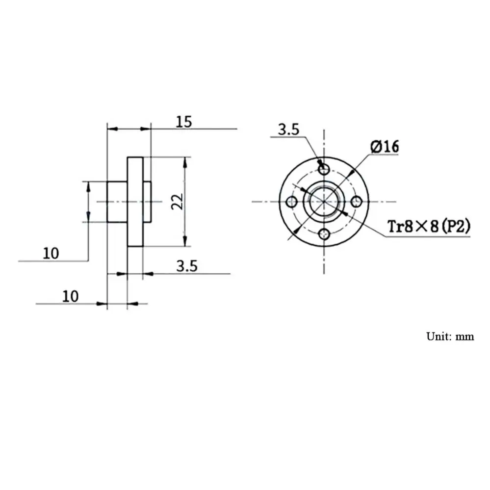 1/2/4/10 قطعة T8 LeadScrew 2 مللي متر الملعب 4 بدء 8 مللي متر حلزوني الملعب النحاس الجوز للطابعة ثلاثية الأبعاد Z محور T8x8 Tr8x8 موضوع قضيب ربط الجوز