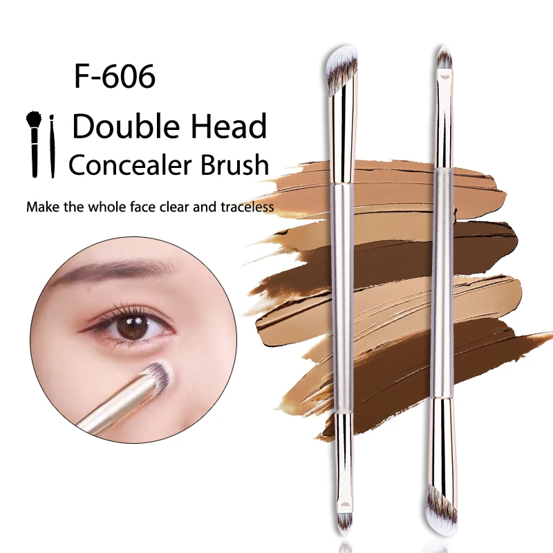 WOKO Double Head Concealer Brush Finger Concealer Makeup Brush & Tip Head Concealer Brush Facial Blemish Coverage Makeup Tool