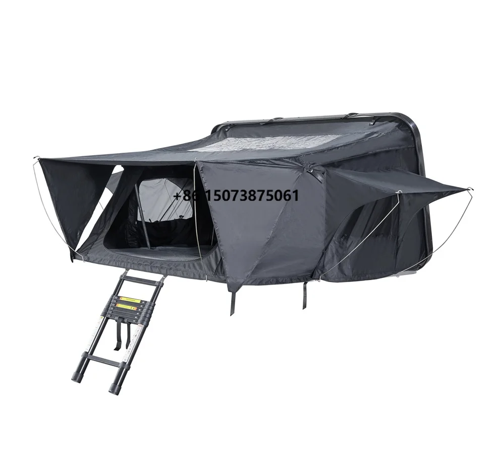 High Strength Aluminum Alloy Frame 280GMS Rip-stop Polyester PU Coated Camouflage 2.1M Roof Tent with 300kg Max Load