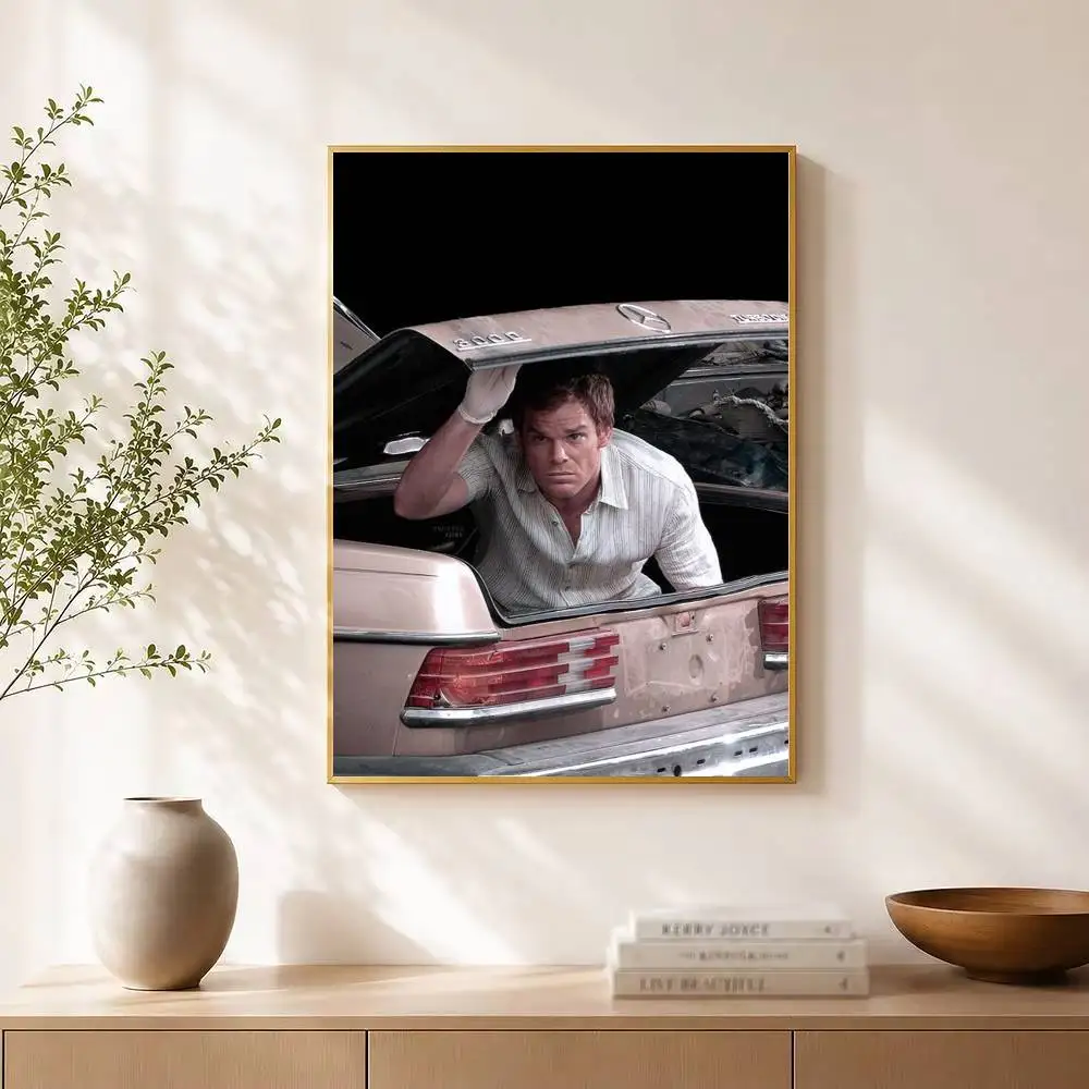 Movie D-Dexter Morgan Poster Waterproof Wall Art Sticker For Bar Living Room Vintage Decor High Quality Print Gift