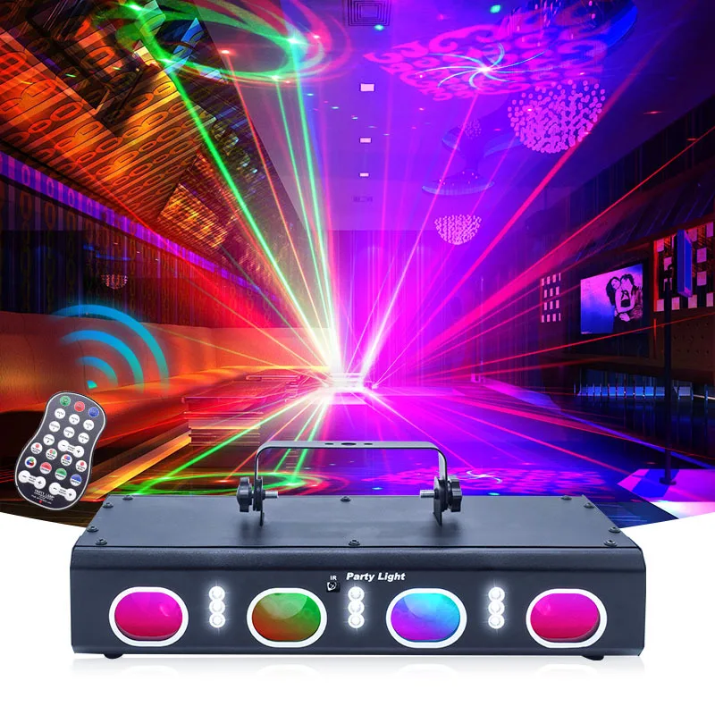 New Stage Lights Disco Lights KTV Flash Laser Bouncing Ambient Rotating Voice-activated Party Lights