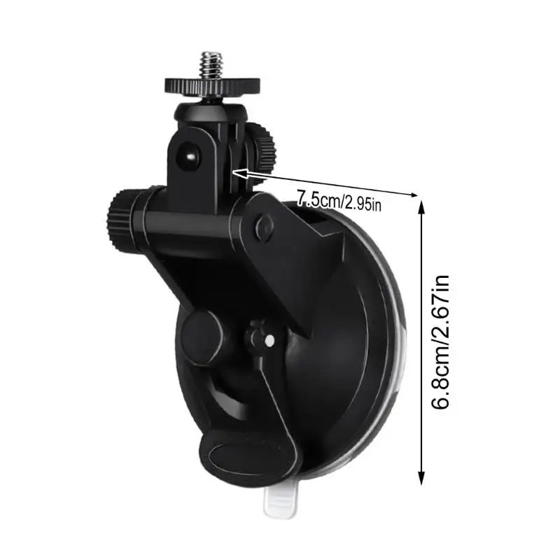 حامل كاميرا 652F سهل التعديل مع قوة شفط 10 رطل، تركيب خيط 1/4 لكاميرات المراقبة، استخدام معدات DSLR