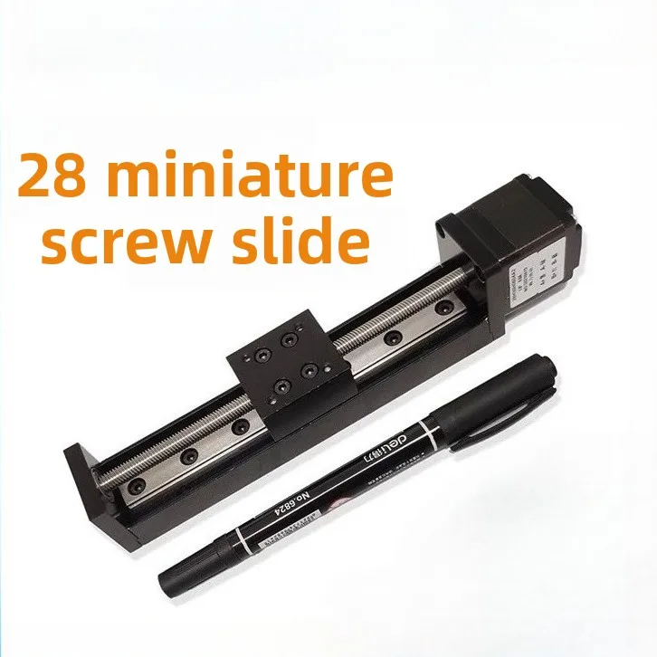 Micro precision 28 linear stepper motor guide rail slide table with T-shaped screw line rail