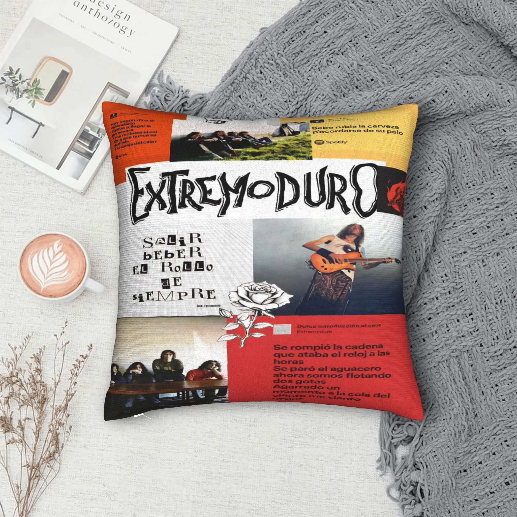 Décor de siège Extremoduro Rock Band Tour taies d'oreiller Merch housses d'oreiller fermeture éclair multi-tailles