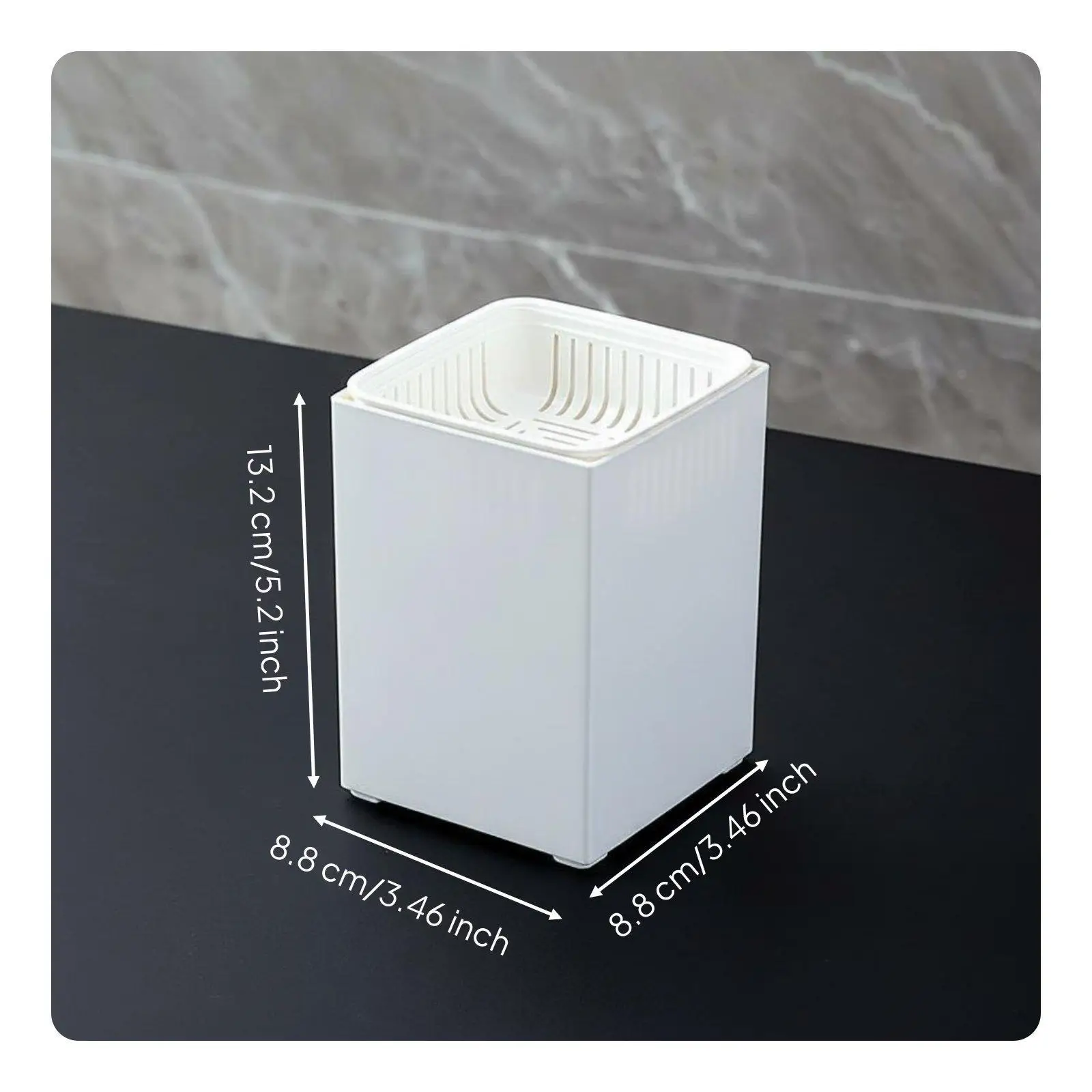 Residue Bucket Small Plastic Desktop Waste Container with Strainer for Tea Tools Tissues and Wrappers